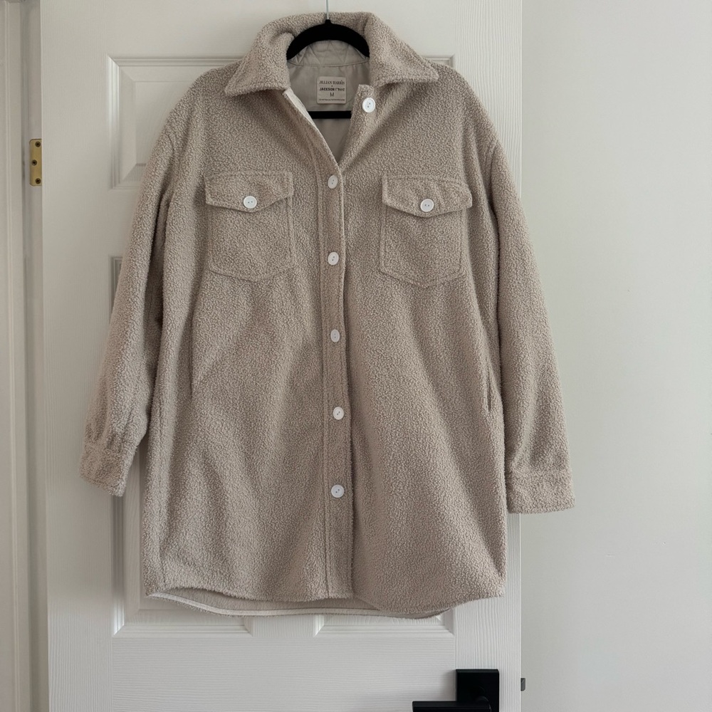 Jillian Harris x Jackson Rowe | Beige Teddy Shacket